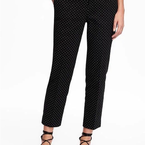 Old Navy Pants - Old Navy‎ Black and White Polka Dot Chinos